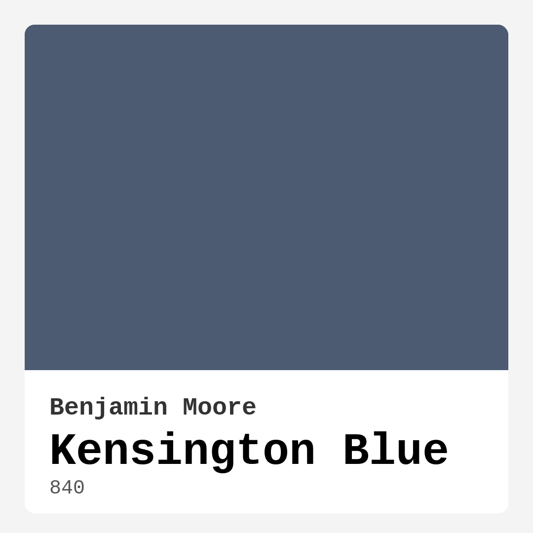 Kensington Blue 840 by Benjamin Moore