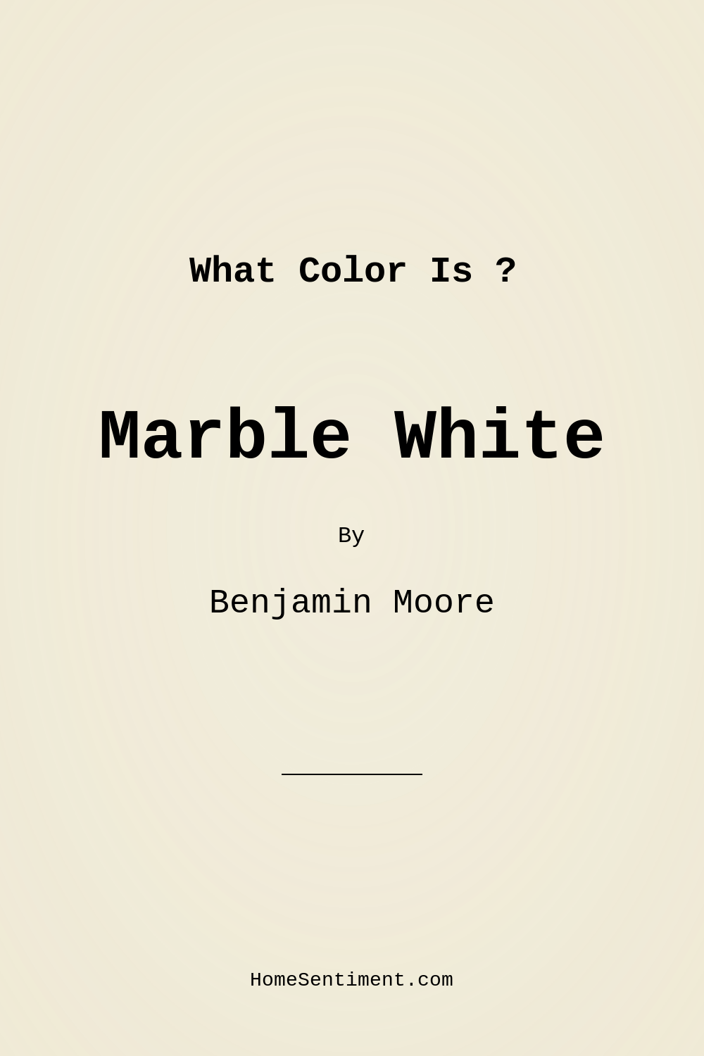 Marble White OC-34 by Benjamin Moore