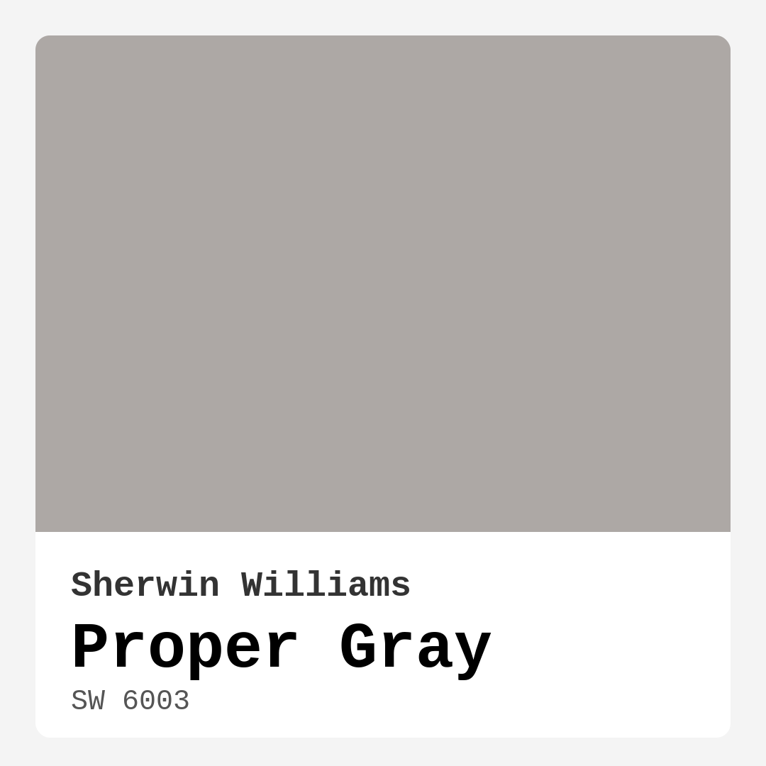 Proper Gray SW 6003 by Sherwin Williams