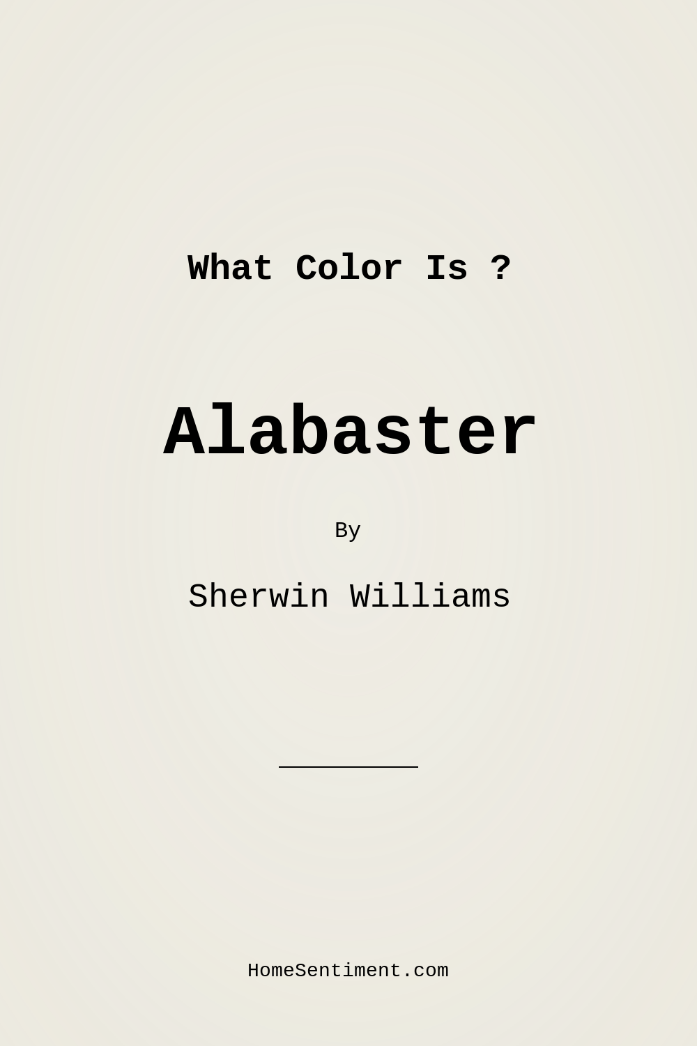 Alabaster SW 7008 by Sherwin Williams