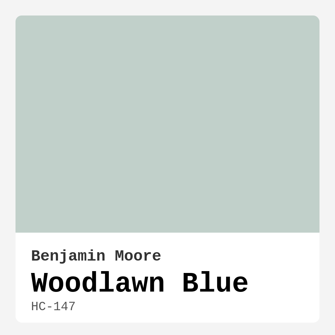 Benjamin Moore Woodlawn Blue HC-147 Real Images