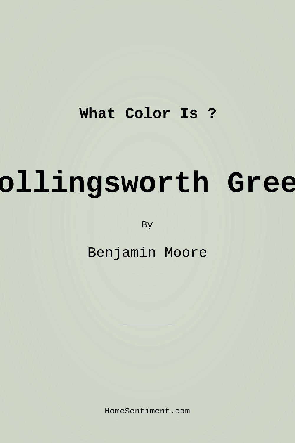 Hollingsworth Green HC-141 by Benjamin Moore