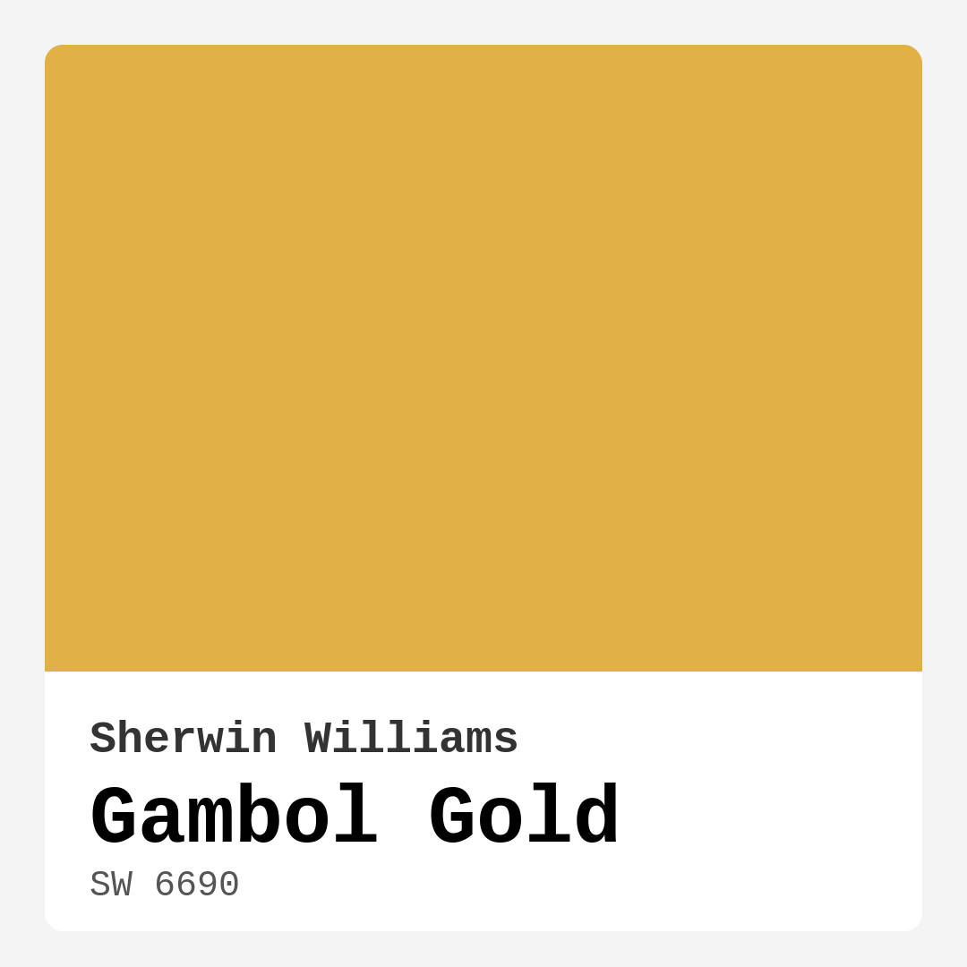 Gambol Gold SW 6690 by Sherwin Williams