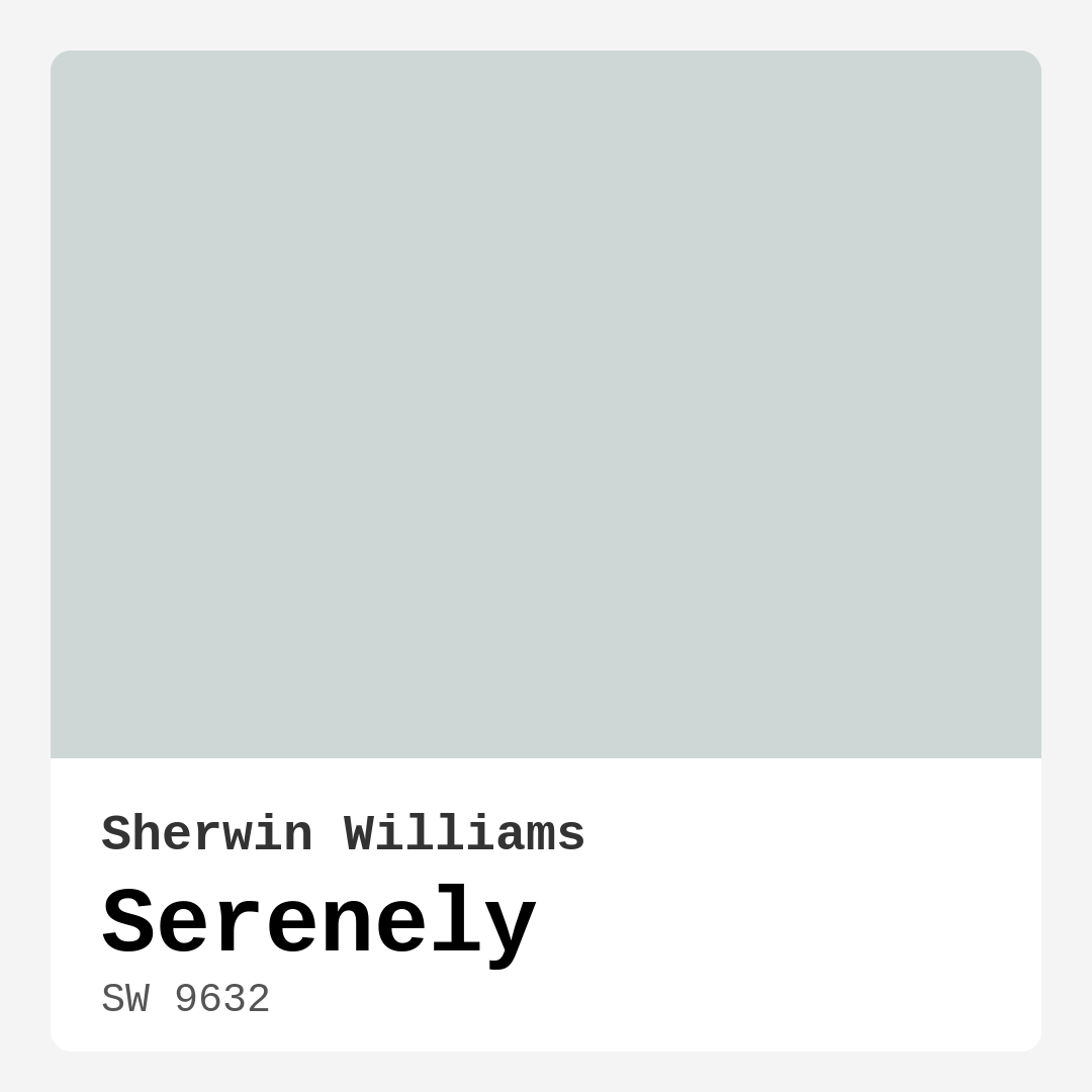 Serenely SW 9632 by Sherwin Williams