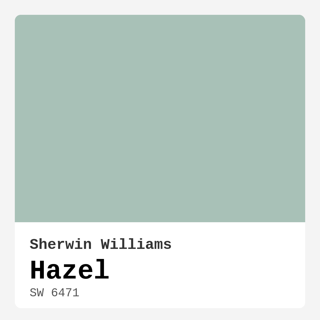 Sherwin Williams Hazel SW 6471 Real Images