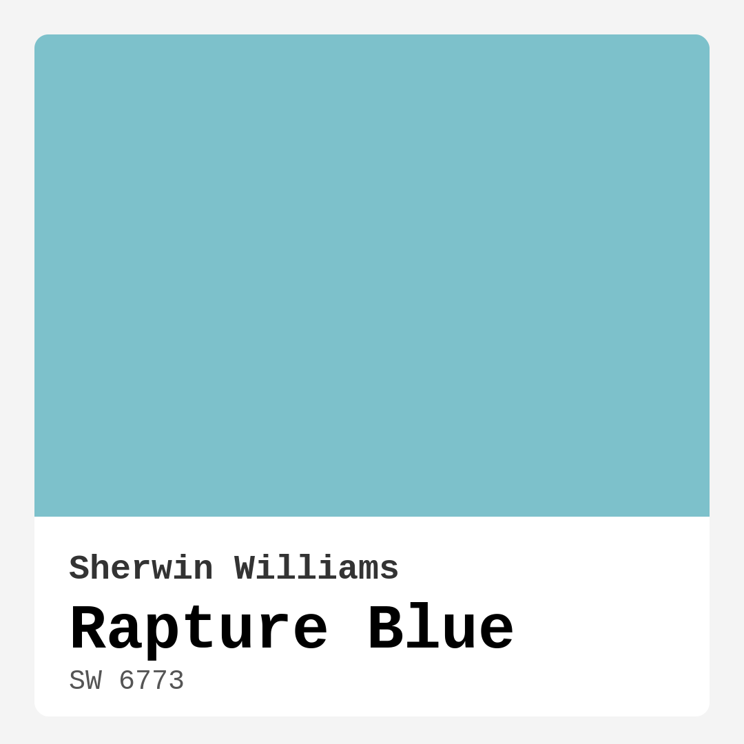 Rapture Blue SW 6773 by Sherwin Williams