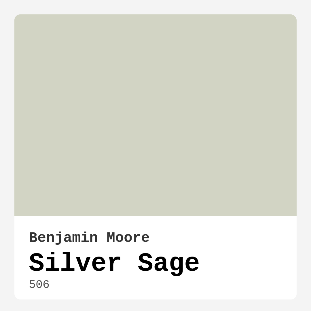 Silver Sage 506 by Benjamin Moore