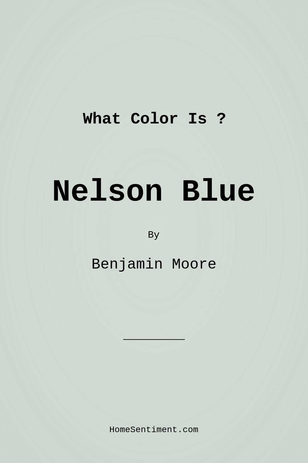 Nelson Blue CW-635 by Benjamin Moore