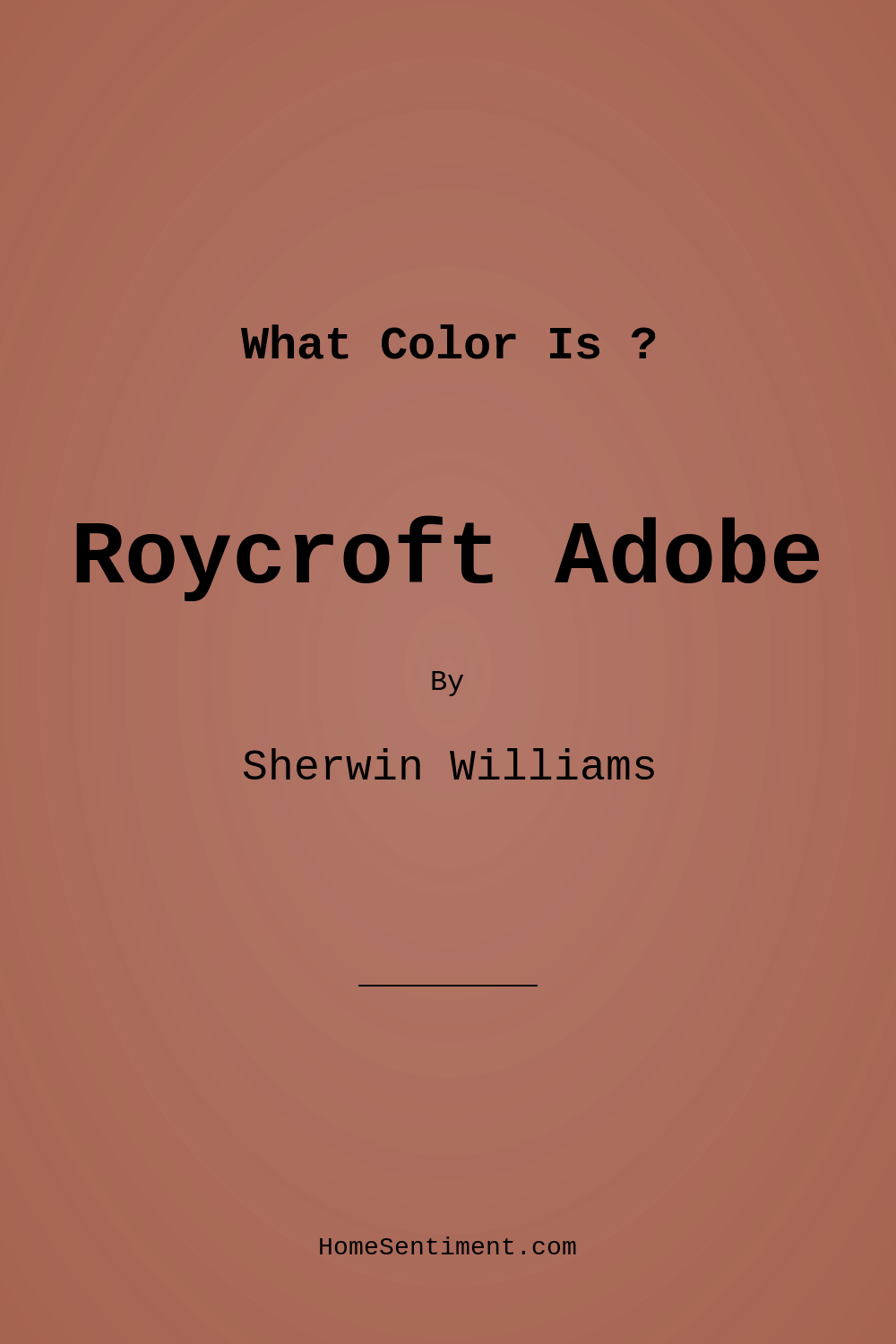 Roycroft Adobe SW 0040 by Sherwin Williams