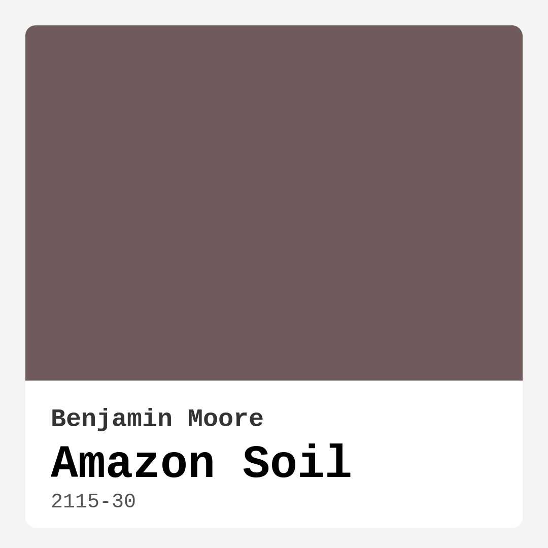 Amazon Soil 2115-30 by Benjamin Moore