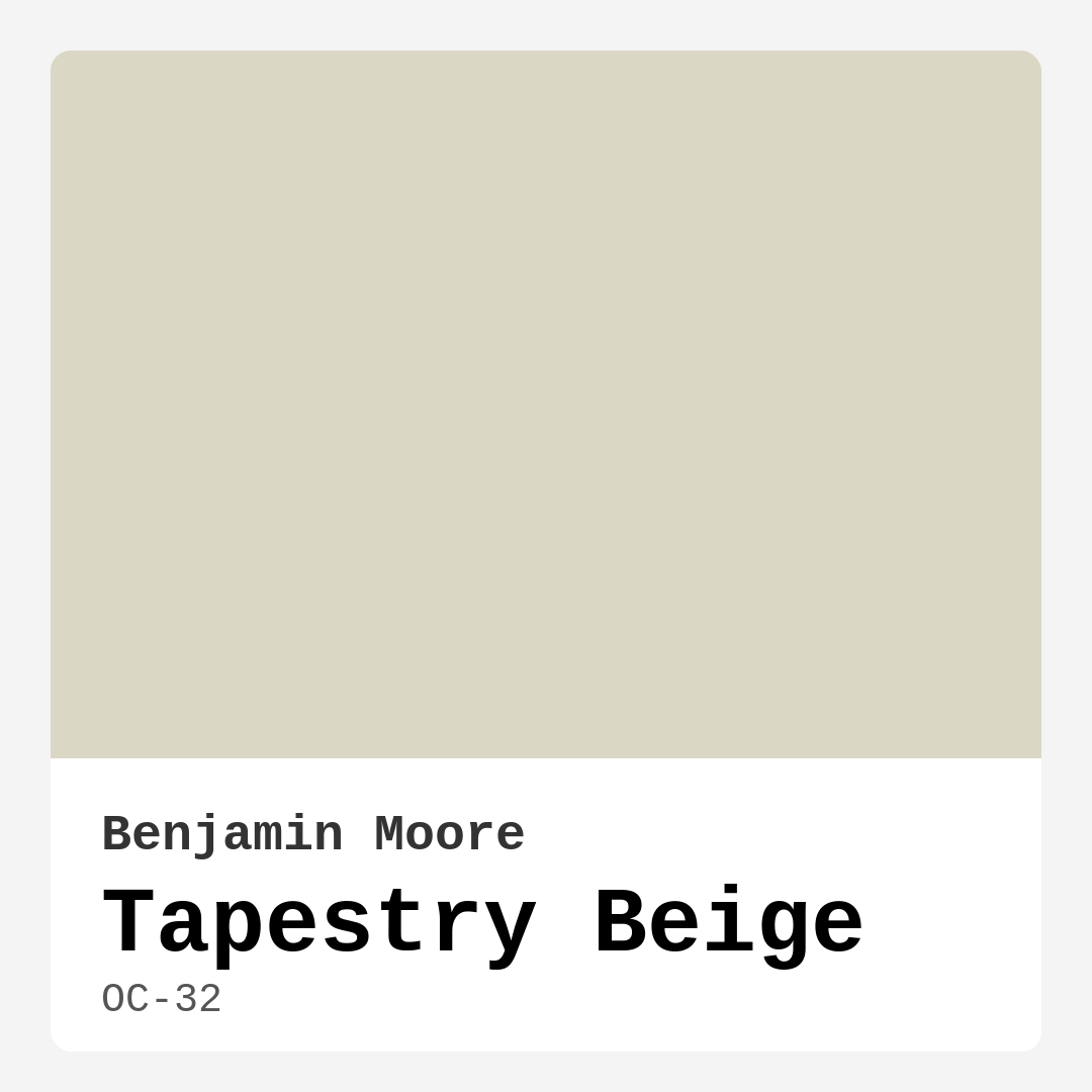 Tapestry Beige OC-32 by Benjamin Moore