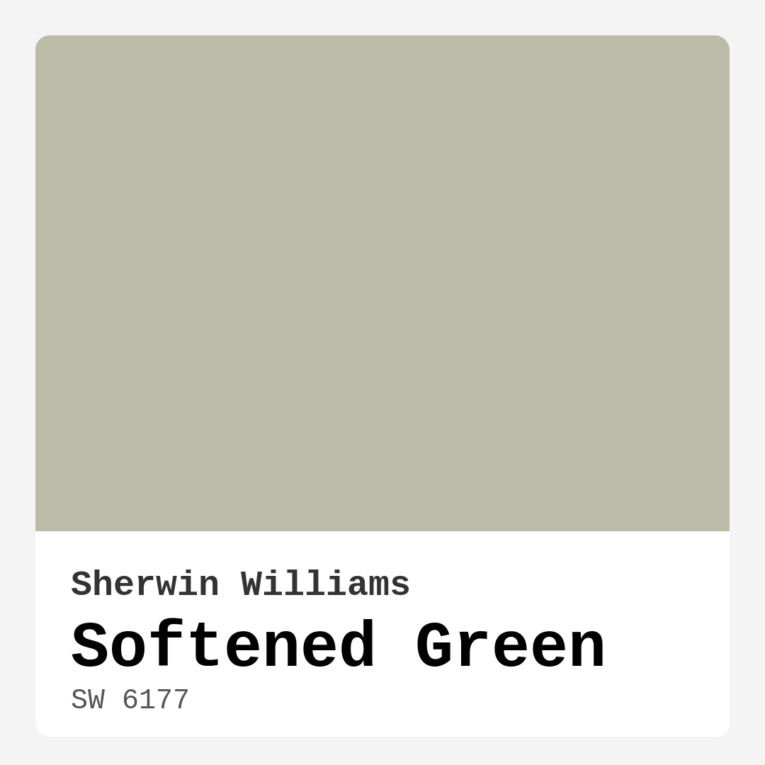 Sherwin Williams Softened Green SW 6177 Real Images