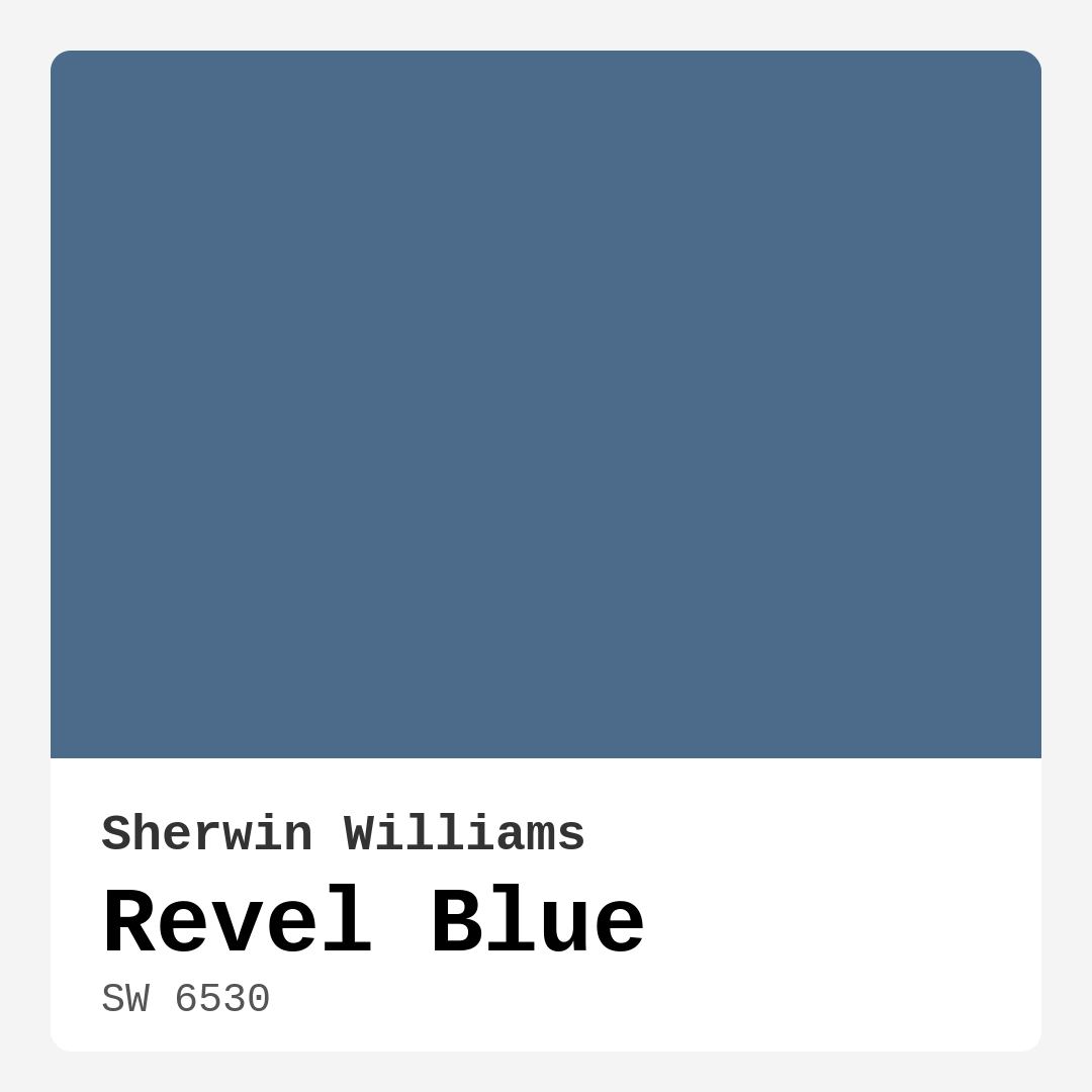 Revel Blue SW 6530 by Sherwin Williams