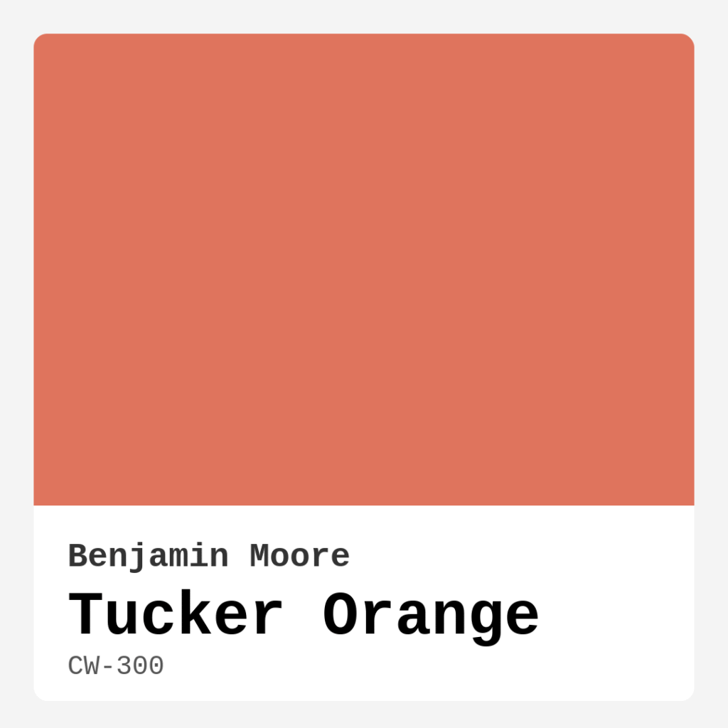 Tucker Orange CW-300 by Benjamin Moore
