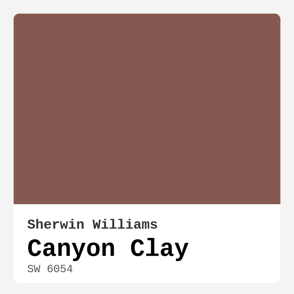 Canyon Clay SW 6054 by Sherwin Williams