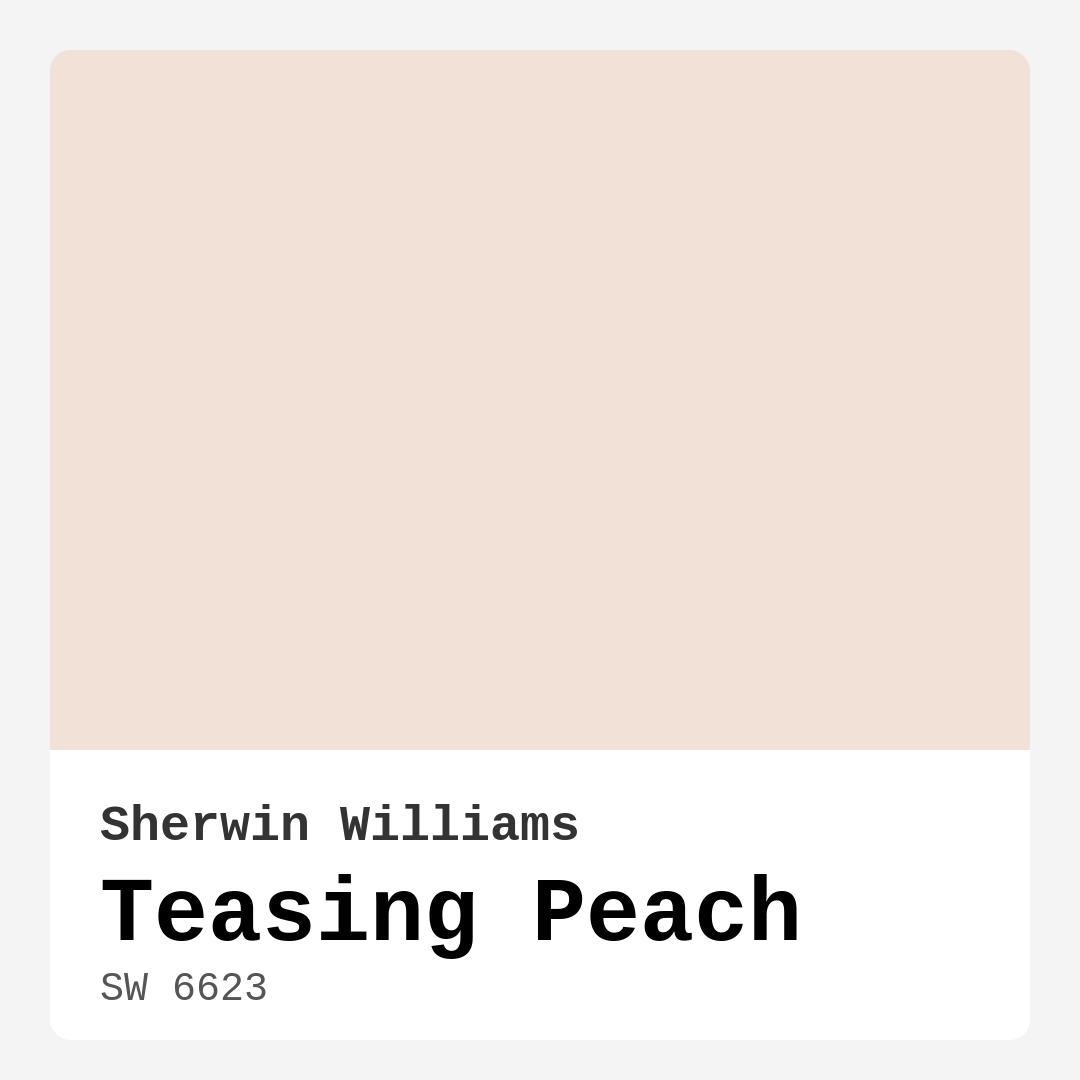 Teasing Peach SW 6623 by Sherwin Williams