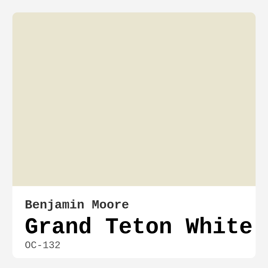 Grand Teton White OC-132 by Benjamin Moore