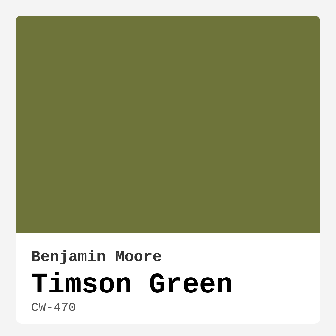 Timson Green CW-470 by Benjamin Moore