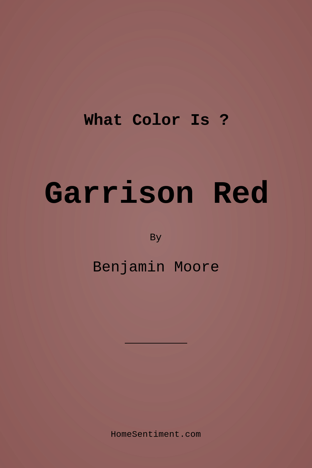 Garrison Red HC-66 by Benjamin Moore