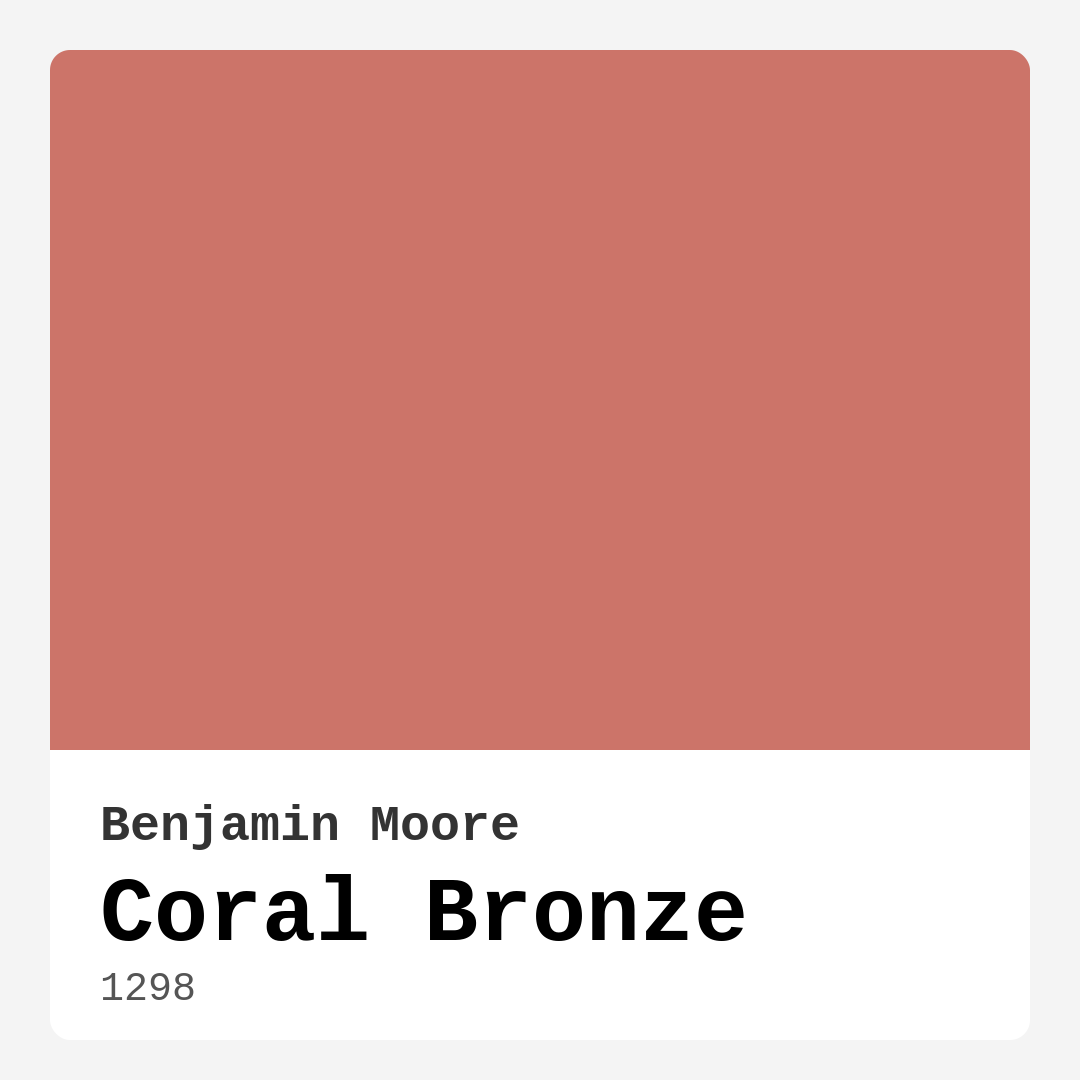 Coral Bronze 1298 by Benjamin Moore