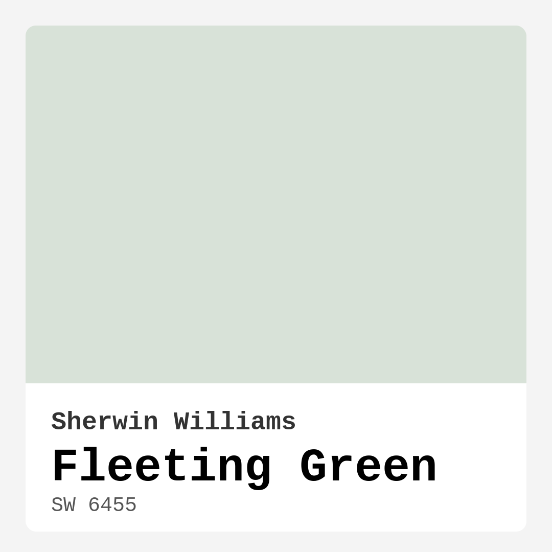 Fleeting Green SW 6455 by Sherwin Williams