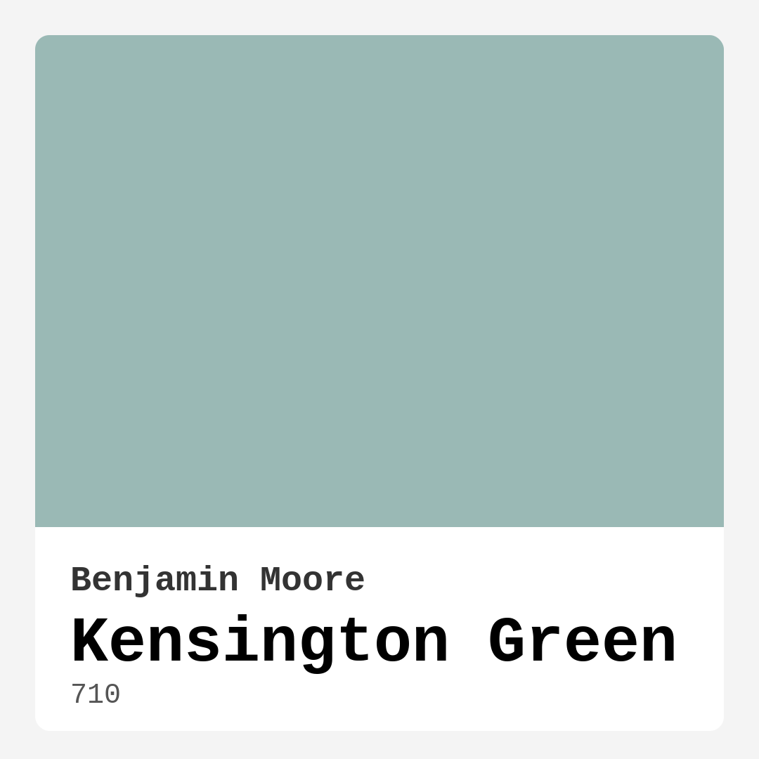 Benjamin Moore Kensington Green 710 Real Images