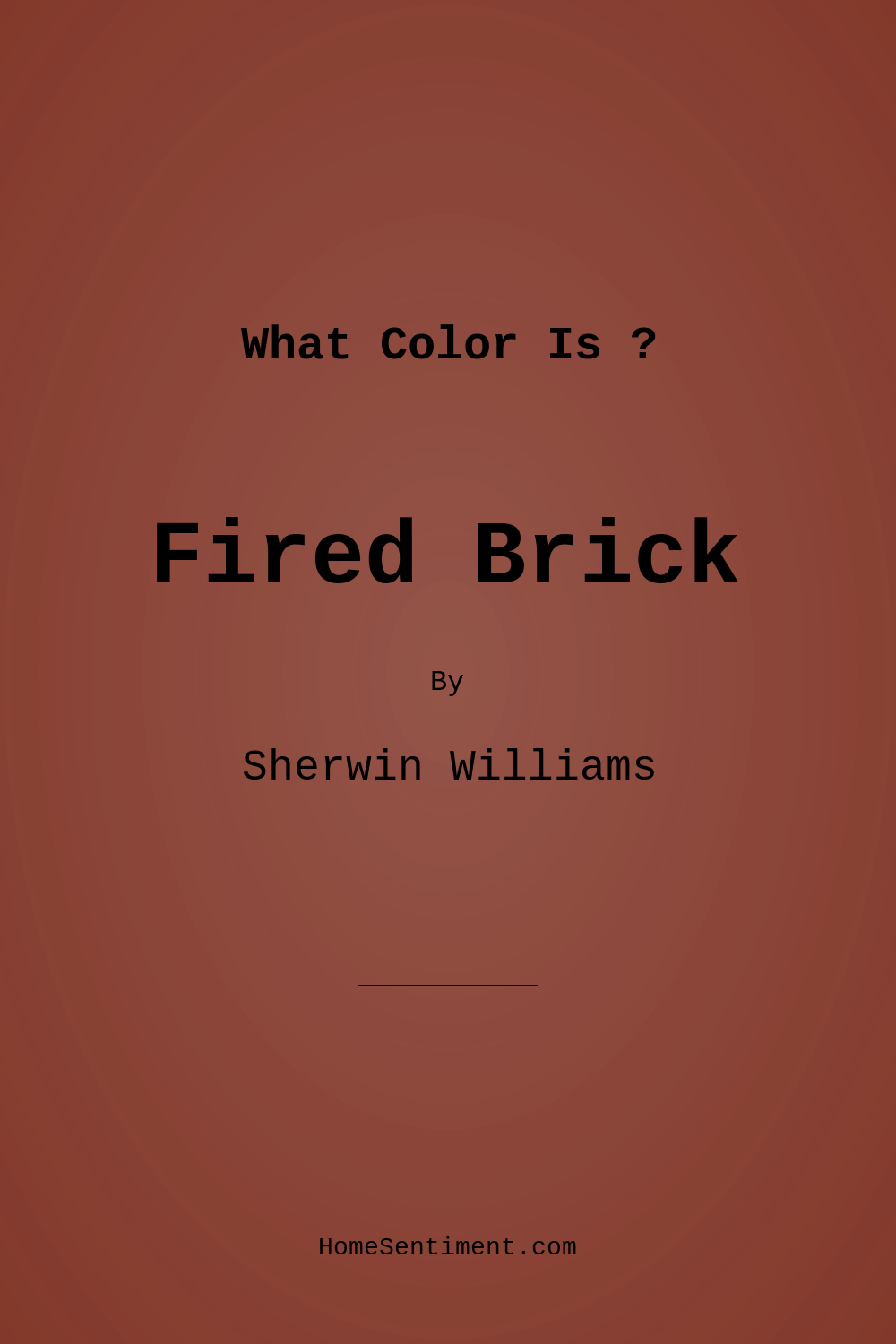 Fired Brick SW 6335 by Sherwin Williams