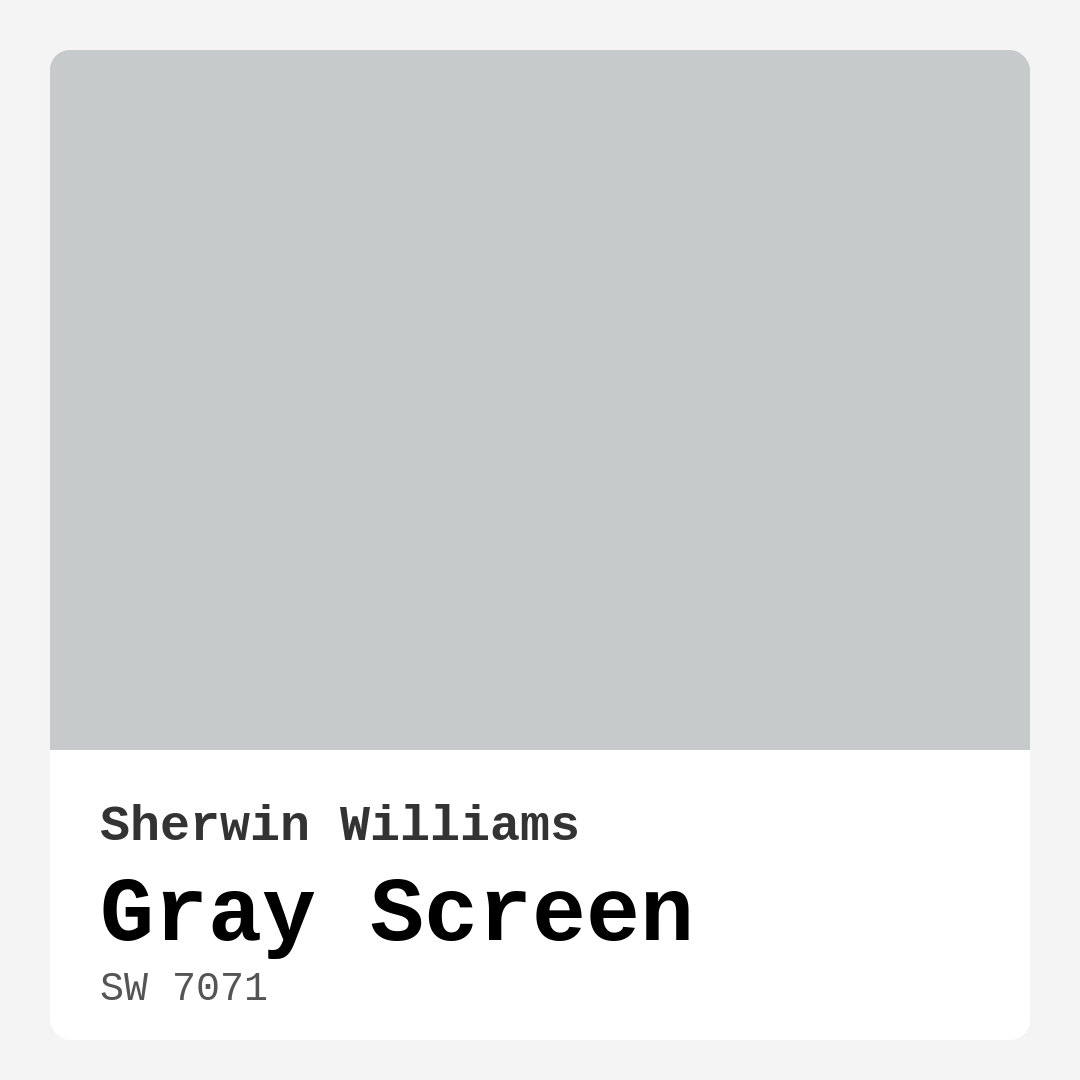 Sherwin Williams Gray Screen SW 7071 Real Images