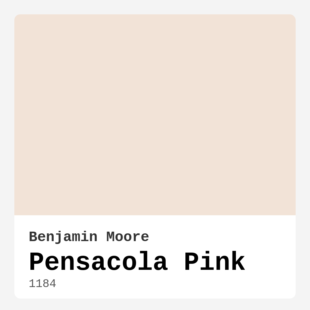 Pensacola Pink 1184 by Benjamin Moore
