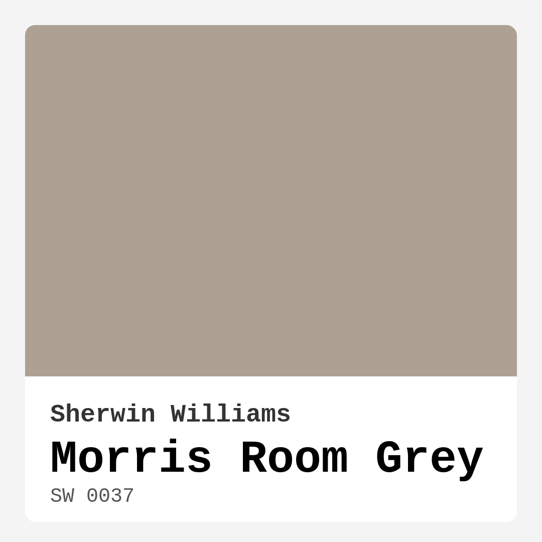 Morris Room Grey SW 0037 by Sherwin Williams