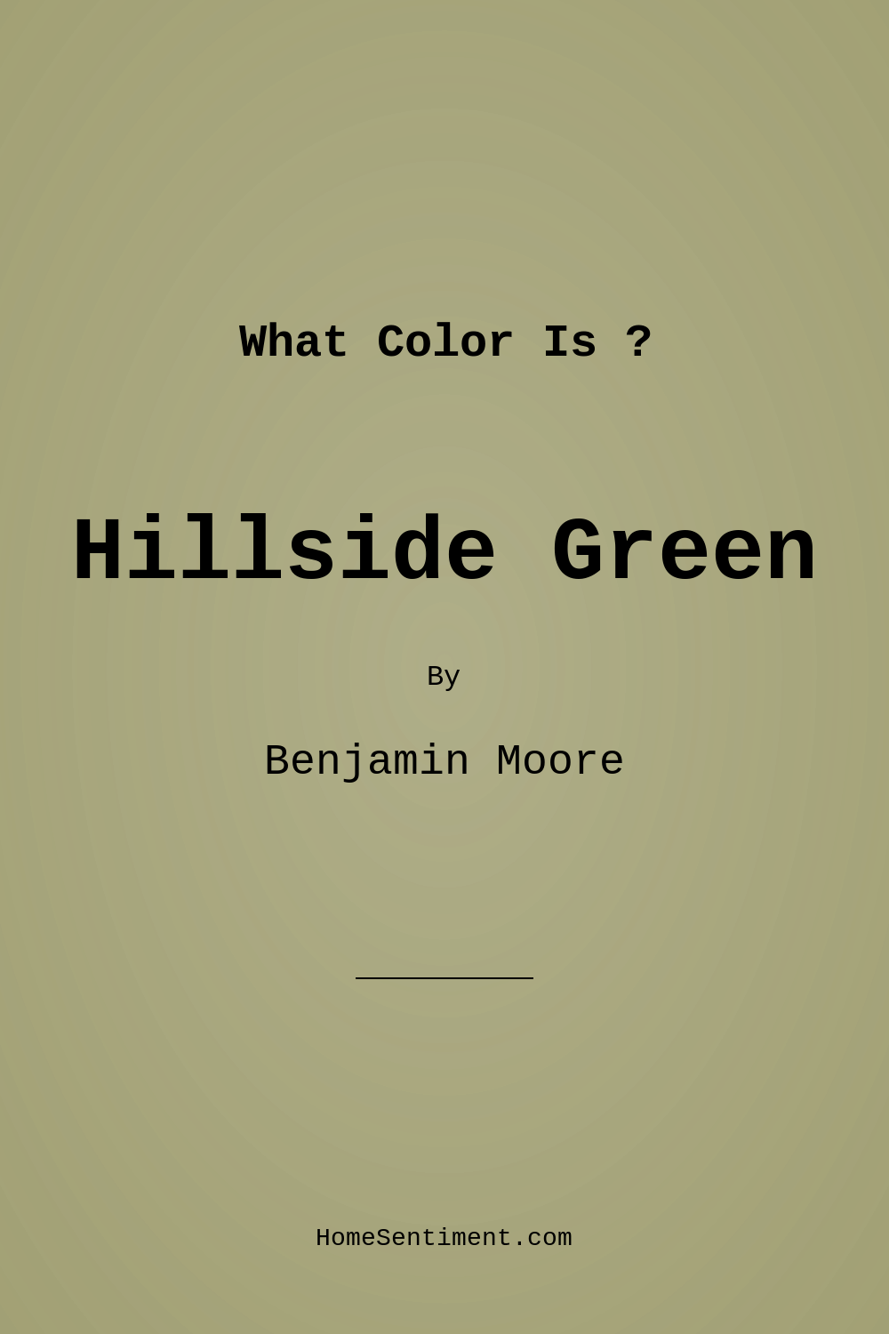 Hillside Green 495 by Benjamin Moore