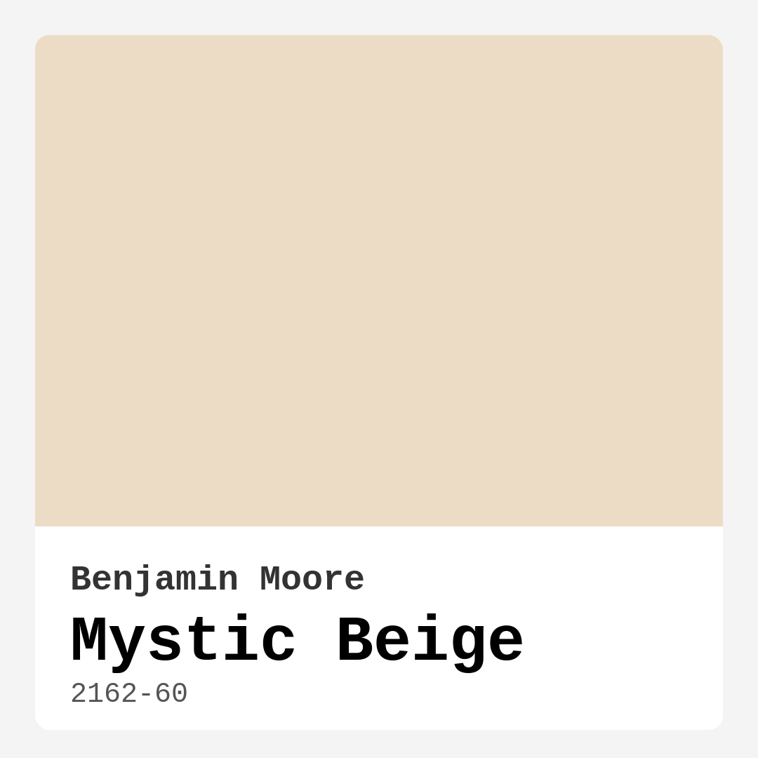 Mystic Beige 2162-60 by Benjamin Moore
