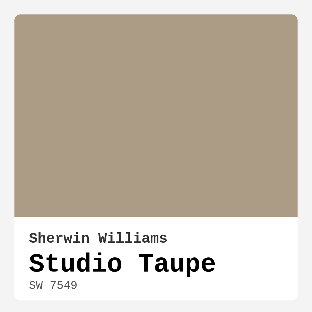 Studio Taupe SW 7549 by Sherwin Williams