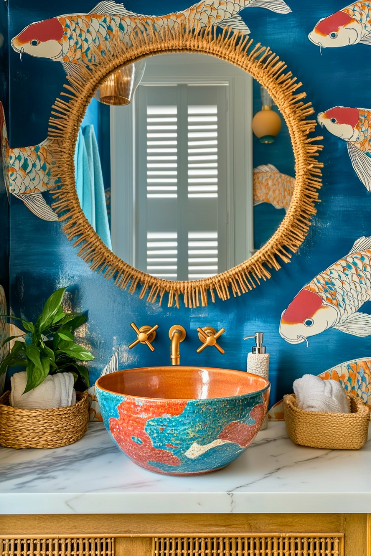 15+ Boho Powder Room Ideas That Wow with Style and Personality idea 1