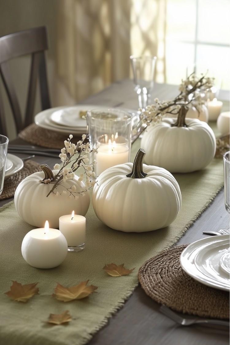 12. Simple Pumpkin Decor Centerpiece