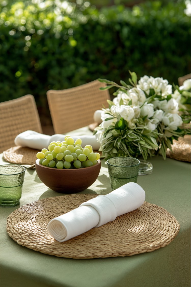 19. Thanksgiving Sage Green with Natural Elements